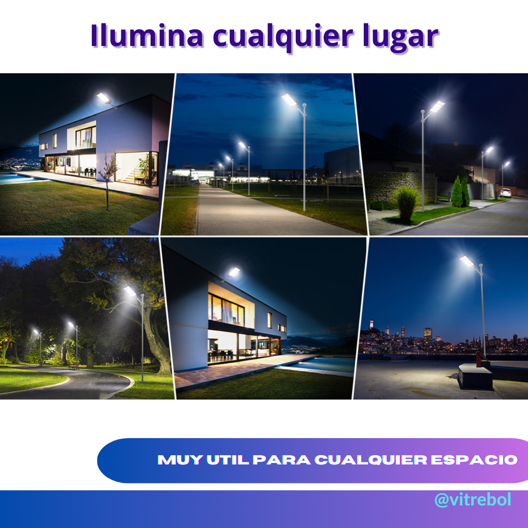 FOCO LED SOLAR 1000 watts-Imponente y de alta calidad. Te Obsequiamos el tubo de instalación