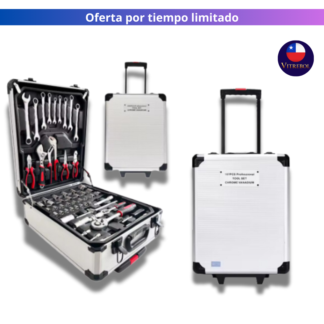 Maleta de herramienta: Kit Completo Con 187 Piezas