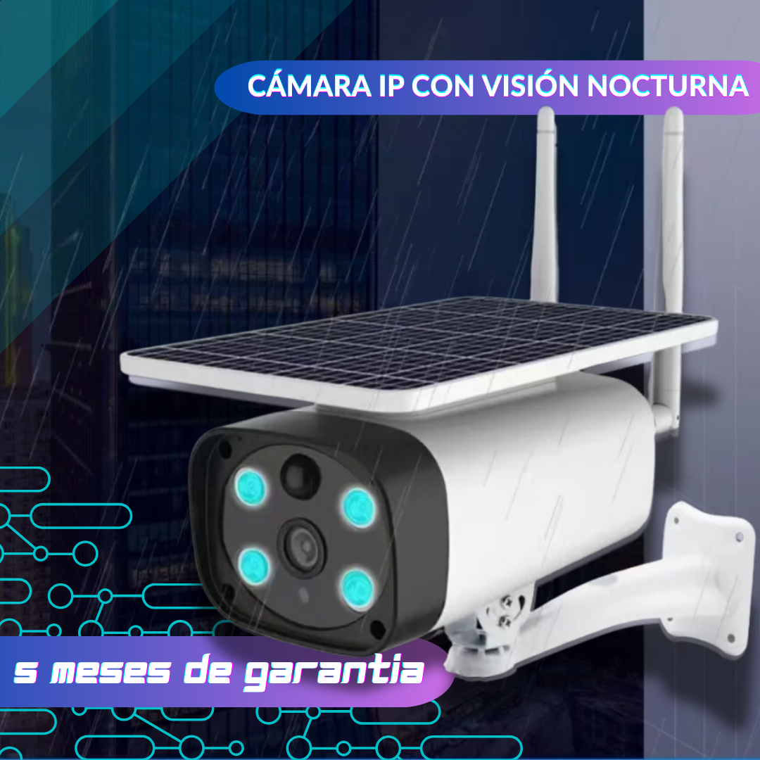 Cámara con panel Solar - Resolución Full HD 1080p para imágenes claras y nítidas