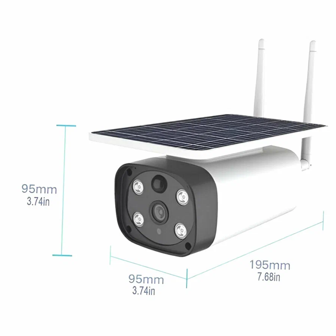 Cámara con panel Solar - Resolución Full HD 1080p para imágenes claras y nítidas