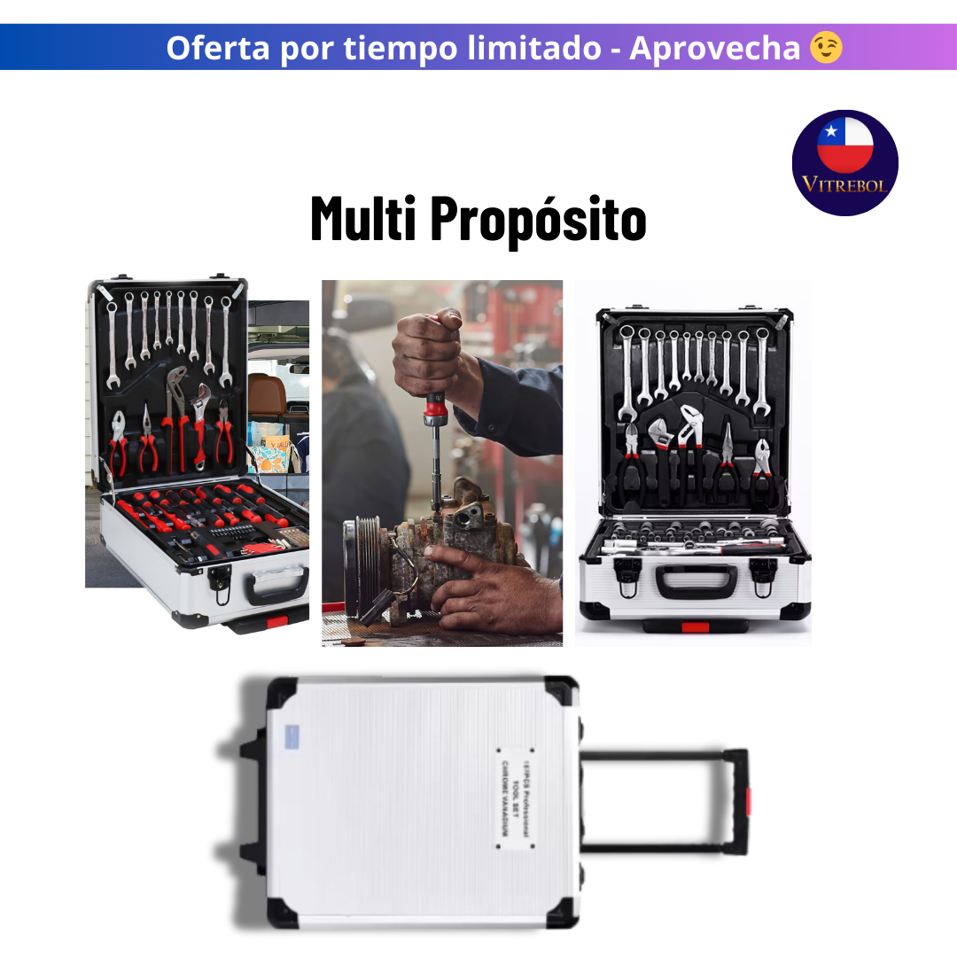 Maleta de herramienta: Kit Completo Con 187 Piezas