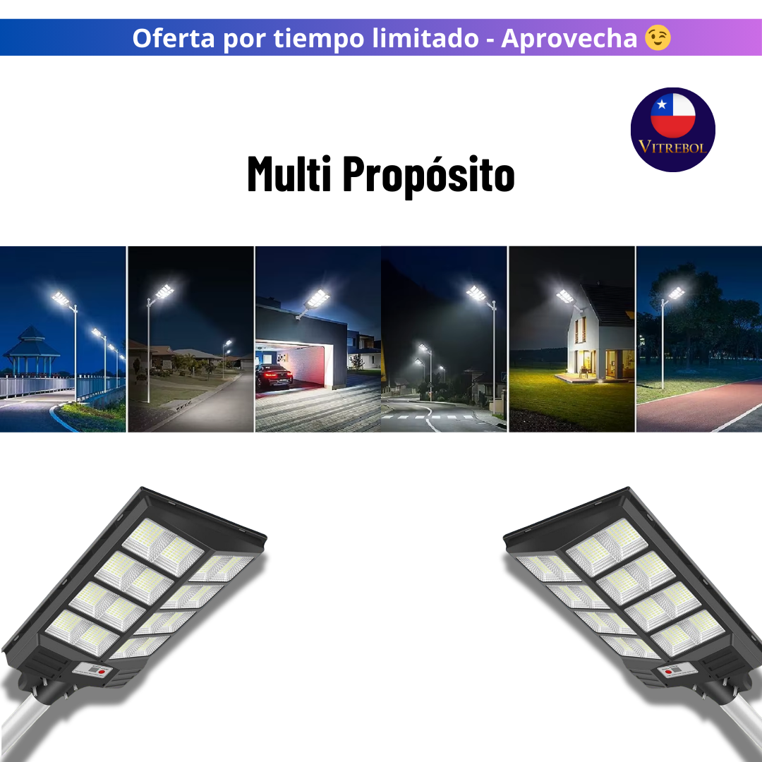 FOCO LED SOLAR 1000 watts-Imponente y de alta calidad. Te Obsequiamos el tubo de instalación