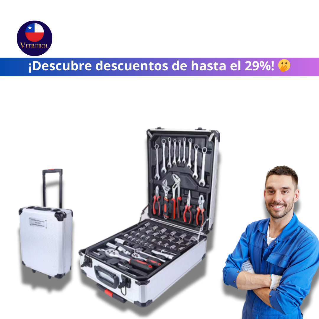 Maleta de herramienta: Kit Completo Con 187 Piezas