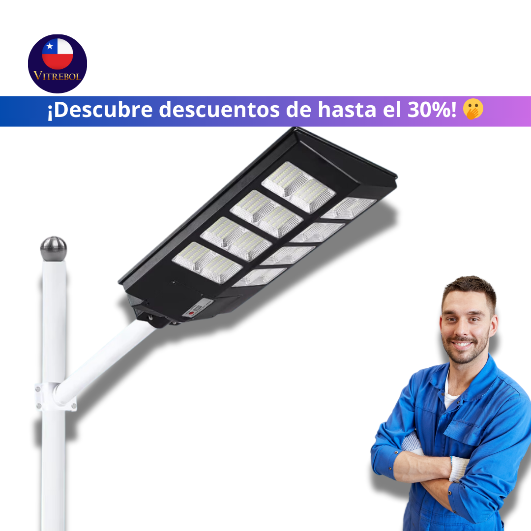 FOCO LED SOLAR 1000 watts-Imponente y de alta calidad. Te Obsequiamos el tubo de instalación