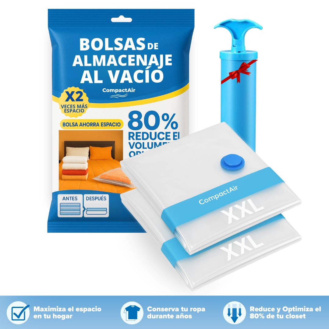 Set Bolsas al Vacío XXL + Bomba de Aire - CompactAir®
