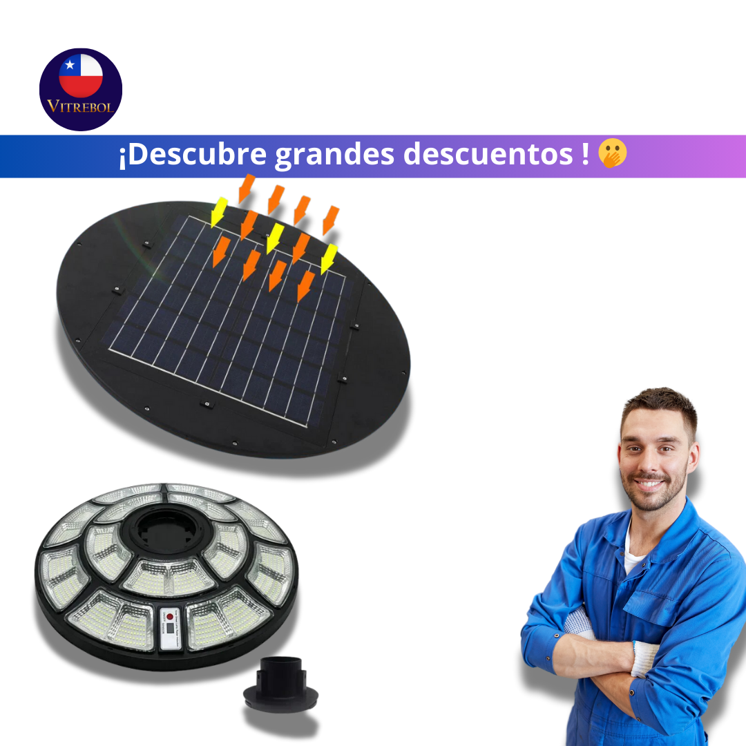 LAMPARA SOLAR TIPO REFLECTOR DE CALLE POTENCIA 1000 watts
