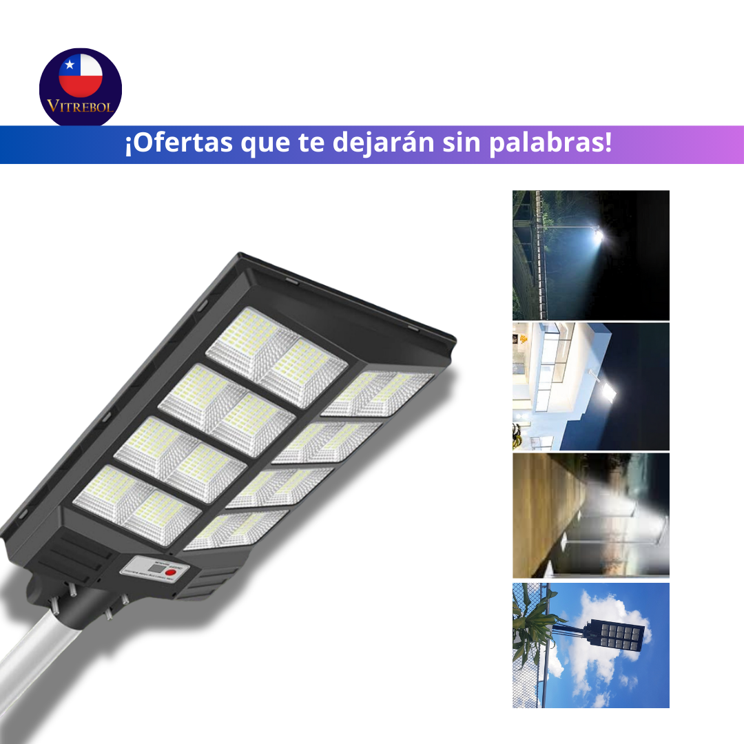 FOCO LED SOLAR 1000 watts-Imponente y de alta calidad. Te Obsequiamos el tubo de instalación