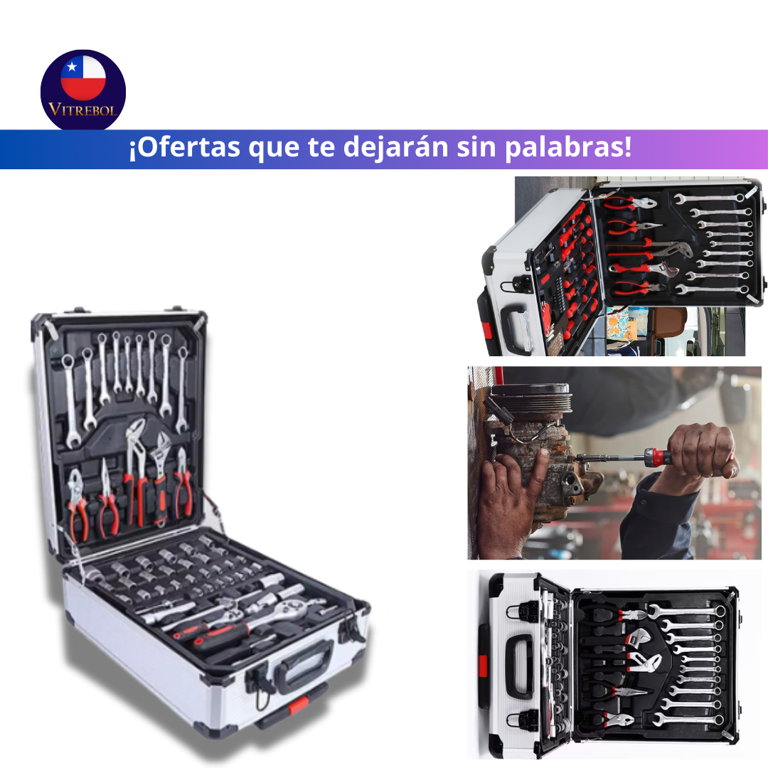 Maleta de herramienta: Kit Completo Con 187 Piezas