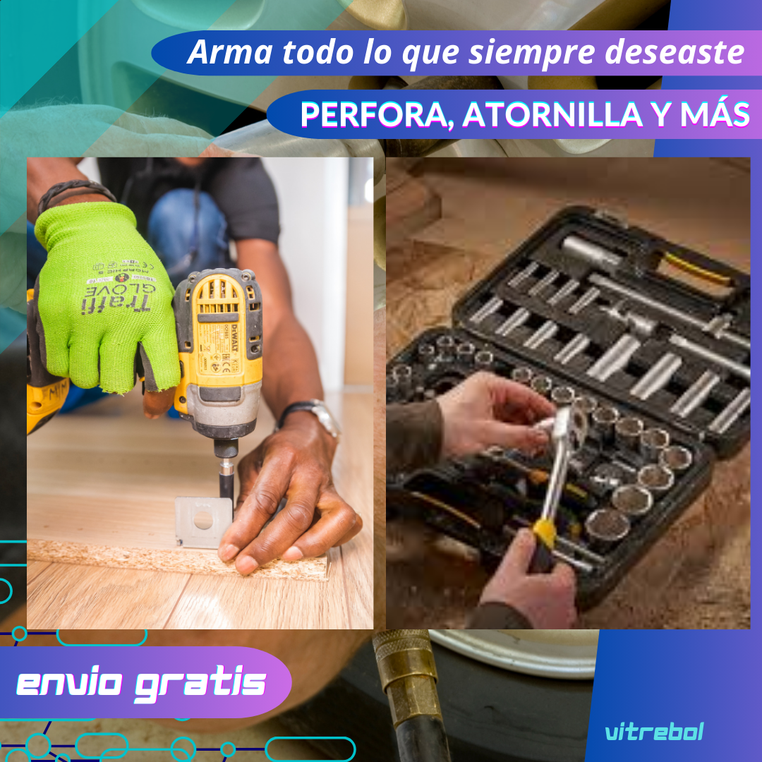 Pack Taladro Inalámbrico y Juego de Dados 46pcs - Arma todo lo que siempre deseaste