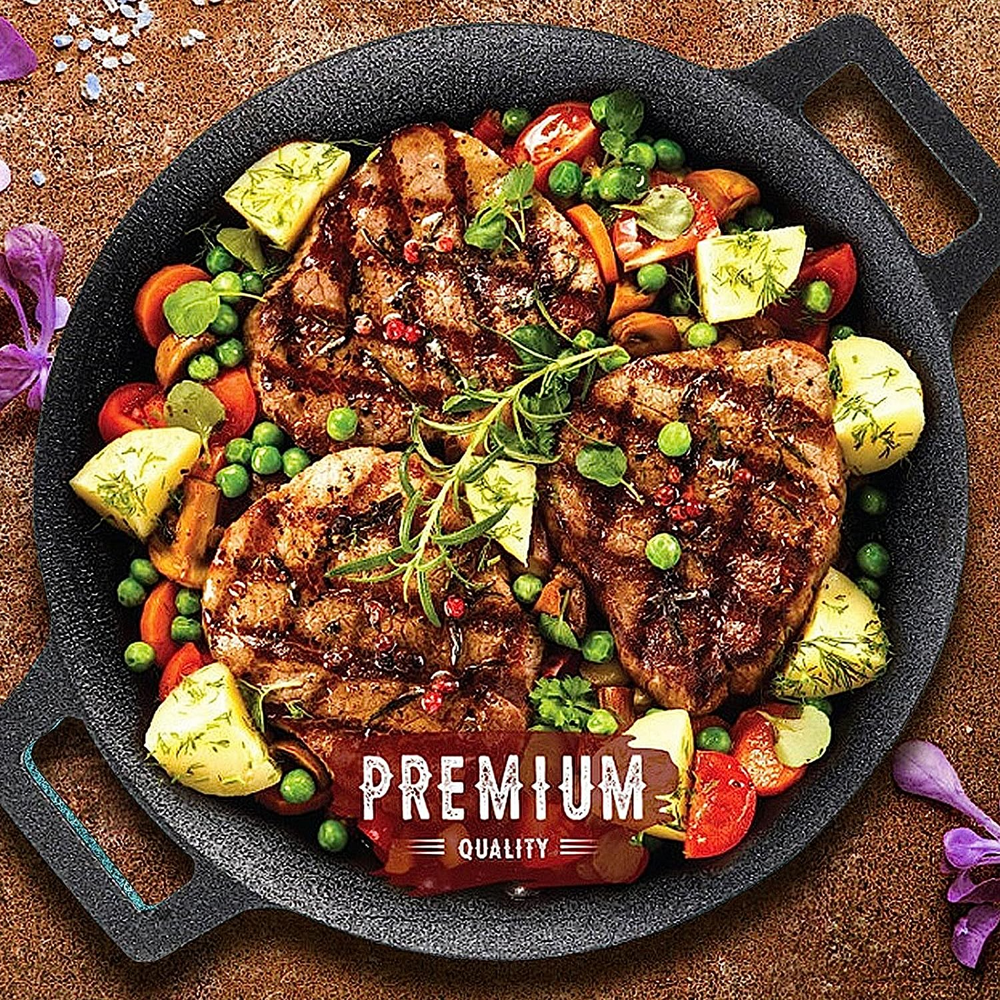 MasterGrill - Sartén Antiadherente de Eco Cerámica Medica de 30 Cm