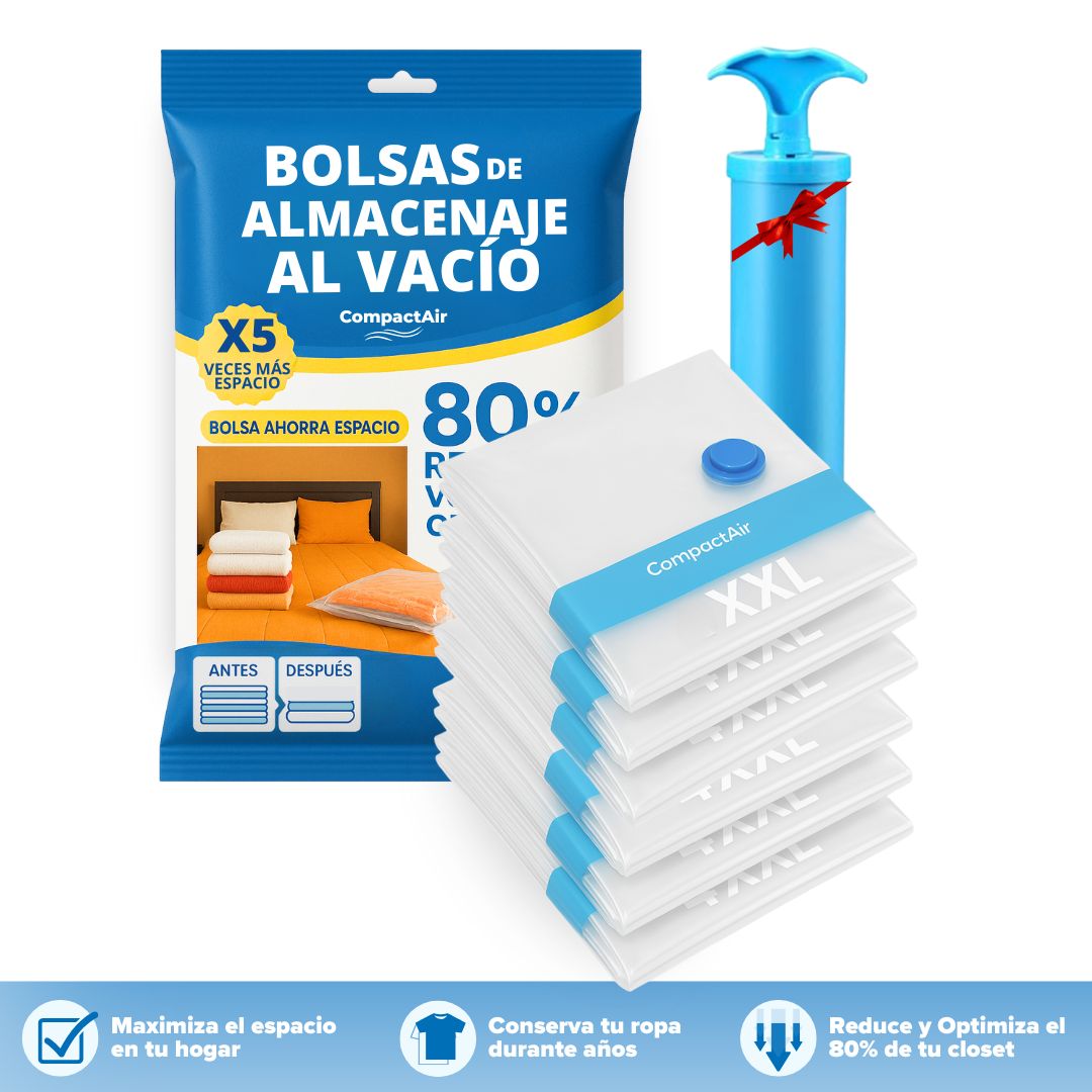 Set Bolsas al Vacío XXL + Bomba de Aire - CompactAir®