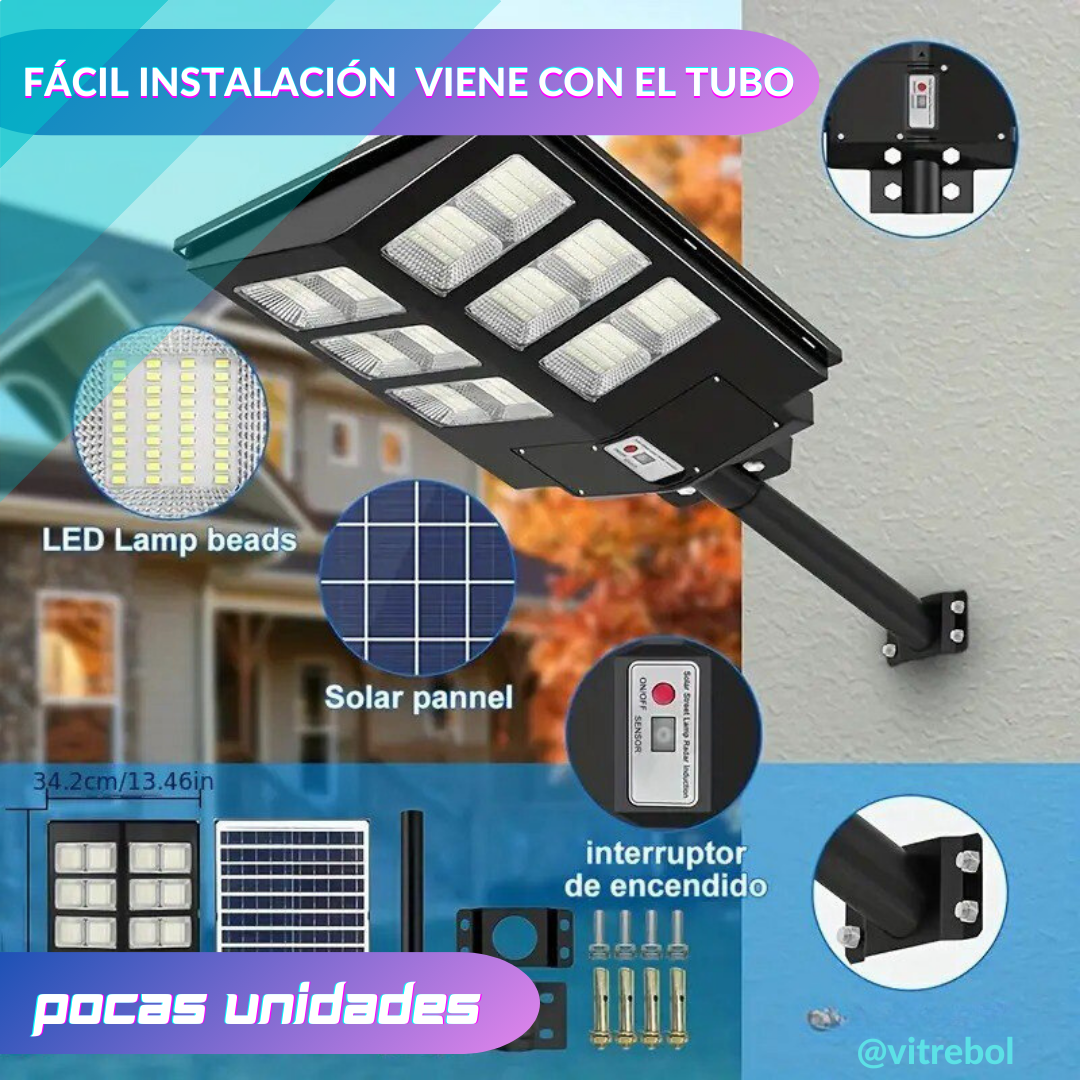 Lámpara Solar de 800 watts - Ilumina hasta 200 m2