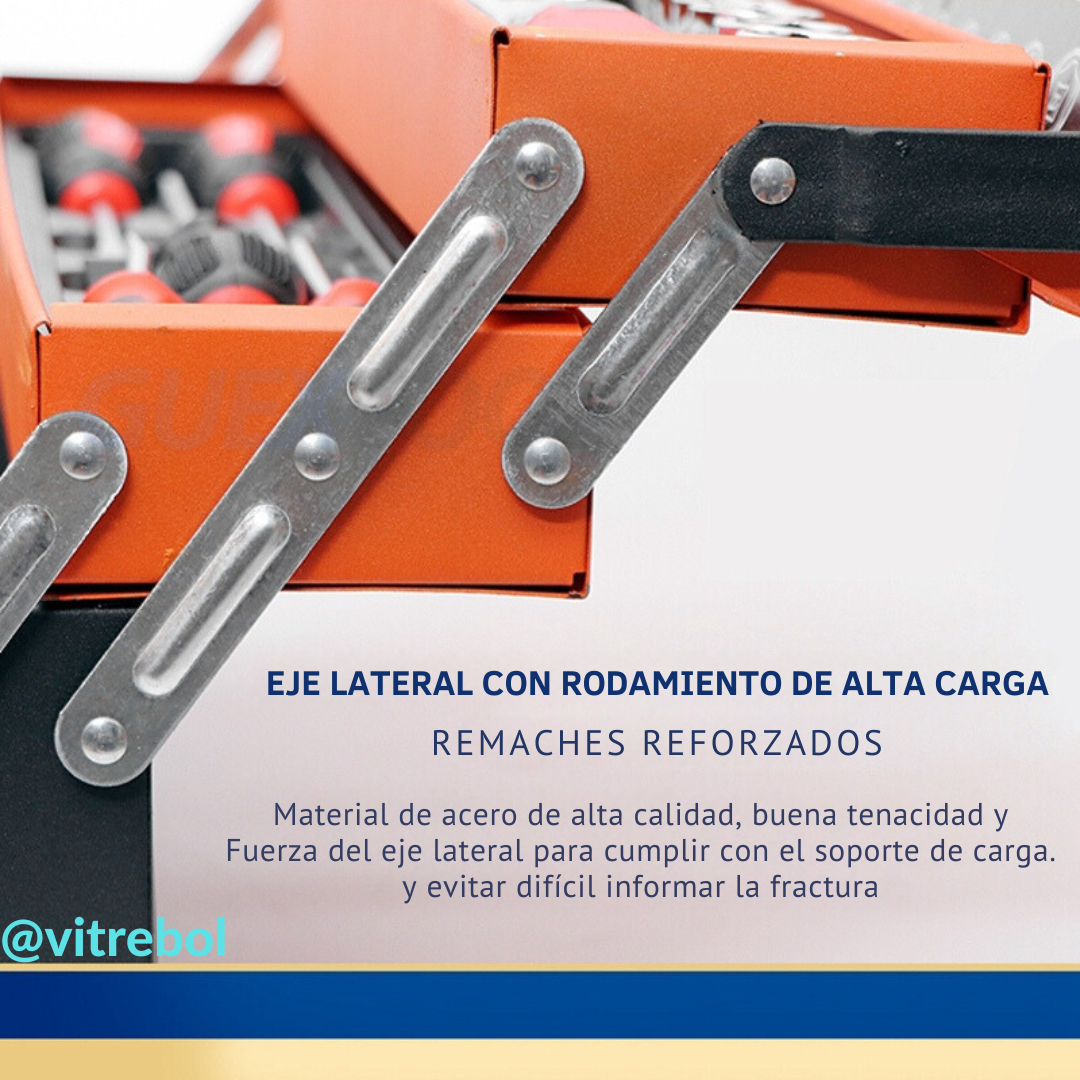 Caja baúl Metálico de herramienta con 85 piezas - para todos tus trabajos
