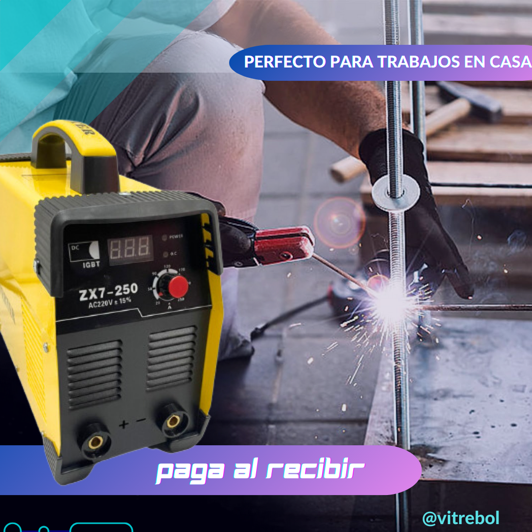 Soldadora Eléctrica De Mano - MMA - 250 Amperios - Practica y Eficiente