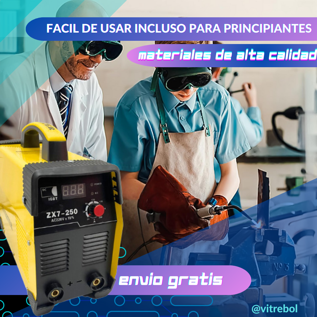 Soldadora Eléctrica De Mano - MMA - 250 Amperios - Practica y Eficiente
