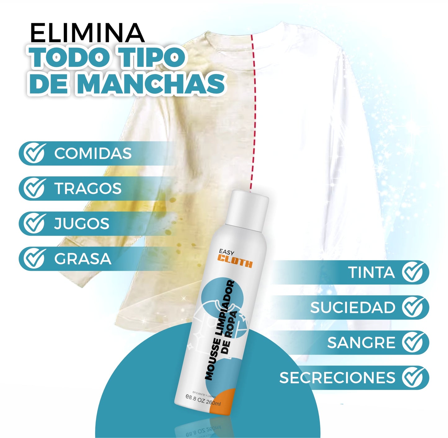 Espuma Quita Manchas Instantánea - EasyCloth©
