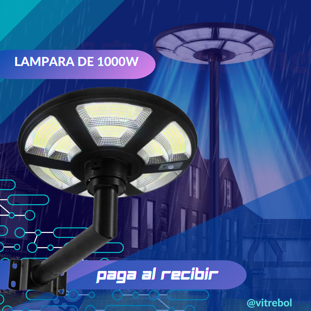 --LAMPARA SOLAR TIPO REFLECTOR DE CALLE POTENCIA 1000 watts