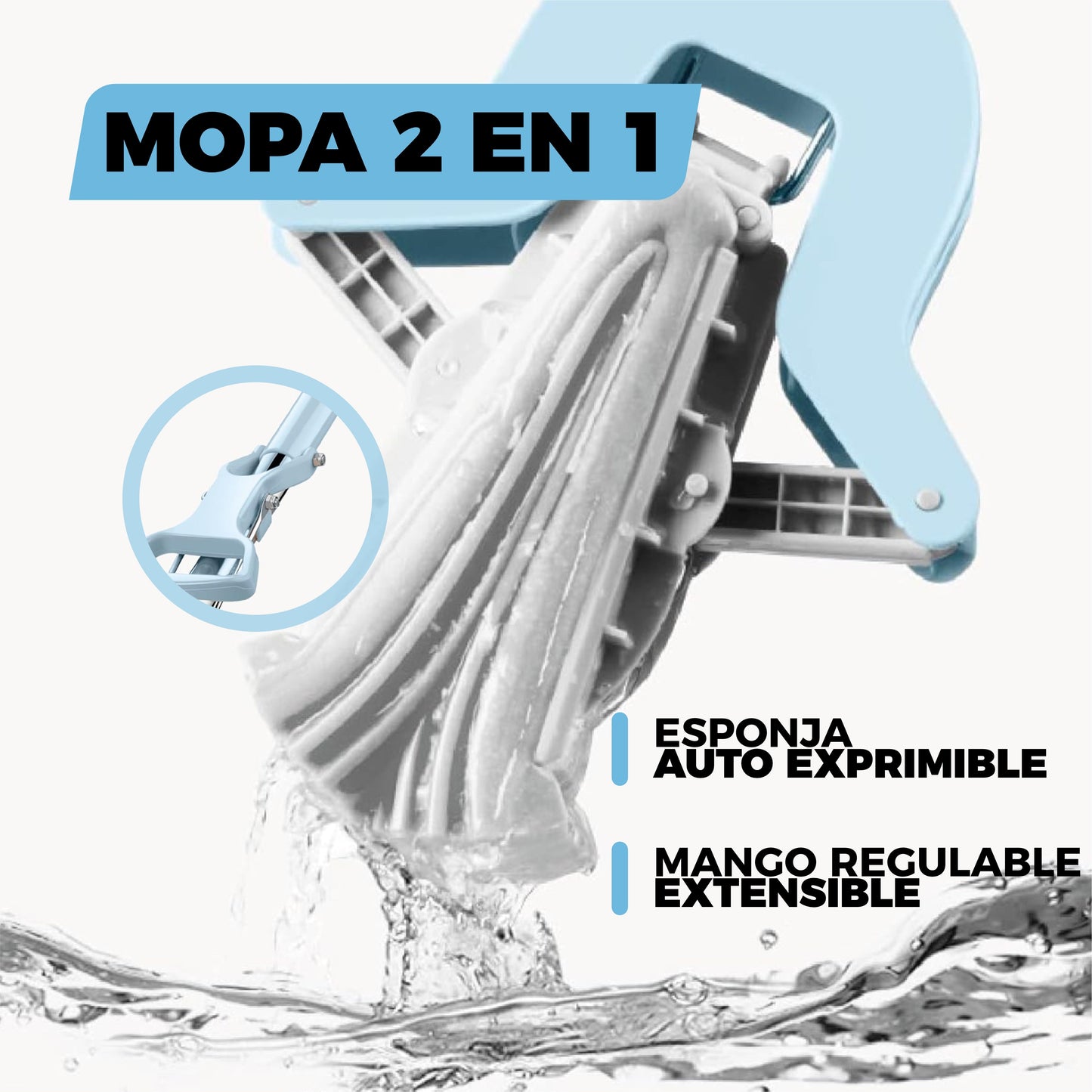 Mopa Extensible Auto Exprimible 2 en 1 - MoppeX©
