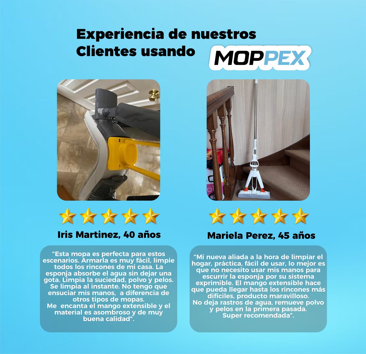 Mopa Extensible Auto Exprimible 2 en 1 - MoppeX©