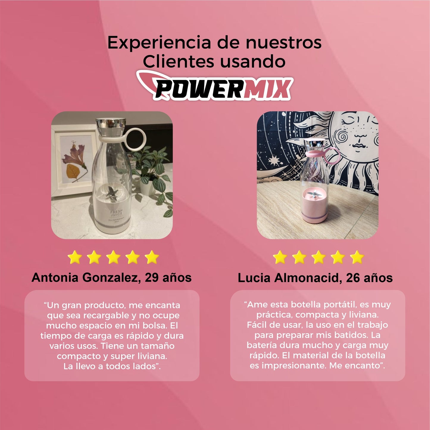 Potente Licuadora Portátil Multifuncional de Smoothie y Café - PowerMix©