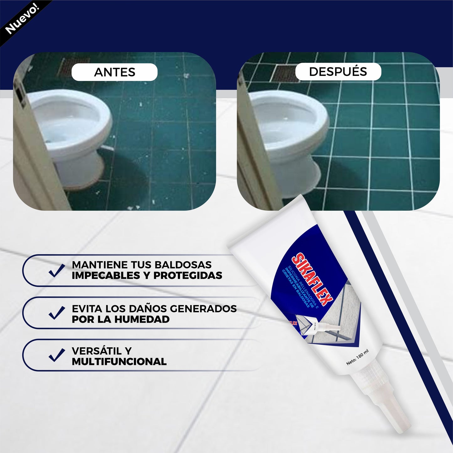Silicona Rellenadora e Impermeabilizante De Grietas Multifuncional - SikaFlex©