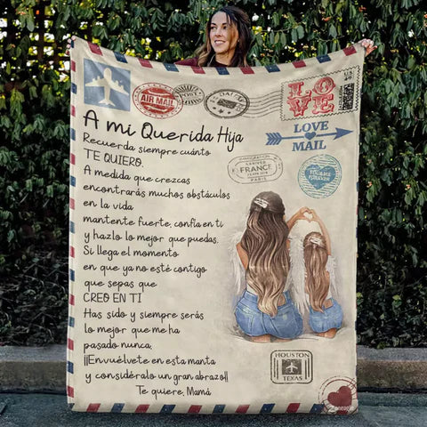 Manta para mi querida hija - Grande (1,5x2 metros)