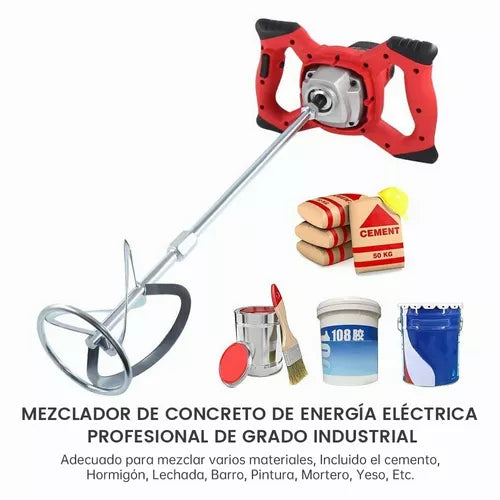 MEZCLADOR 1500 watts - para Cemento -Pintura -Hormigón -Barro- lechada.