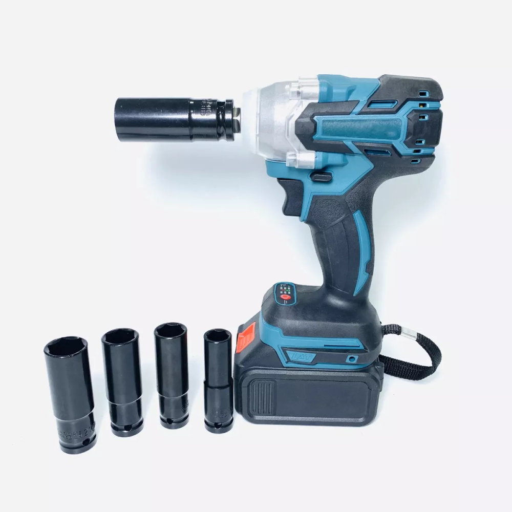 Llave Taladro de Impacto Inalambrico doble batería de 48v + Accesorios