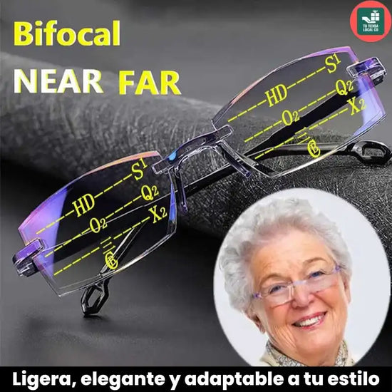 GAFAS MULTIFOCALES INTELIGENTES TR90 CON ZOOM AUTOMATICO, PROTECCION DE LUZ AZUL Y AMARILLA .