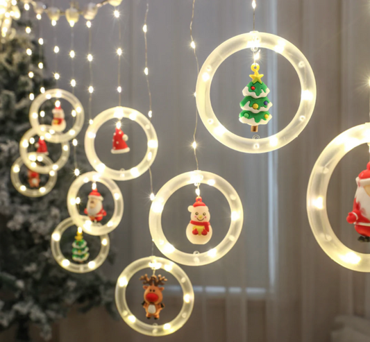 CASCADA EN AROS DE 10 FIGURAS DE NAVIDAD