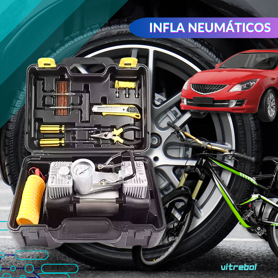 Compresor Aire Doble Cilindro 12v  4x4