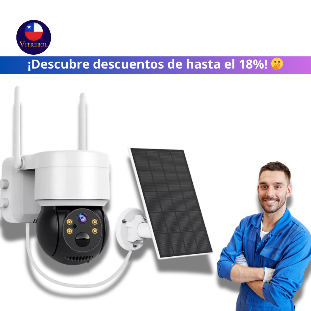 Cámara de Seguridad - Con Carga mediante panel solar.