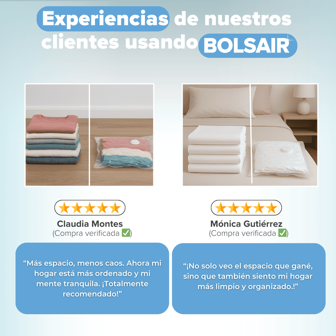 Set Bolsas al Vacío XXL + Bomba de Aire - CompactAir®