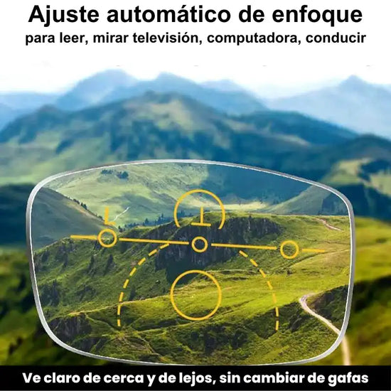 GAFAS MULTIFOCALES INTELIGENTES TR90 CON ZOOM AUTOMATICO, PROTECCION DE LUZ AZUL Y AMARILLA .