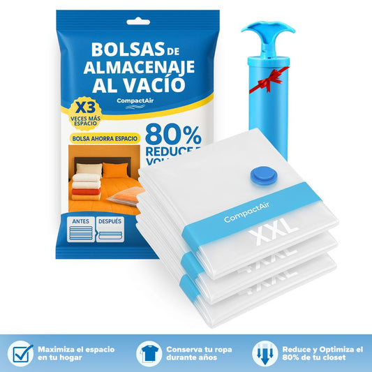 Set Bolsas al Vacío XXL + Bomba de Aire - CompactAir®