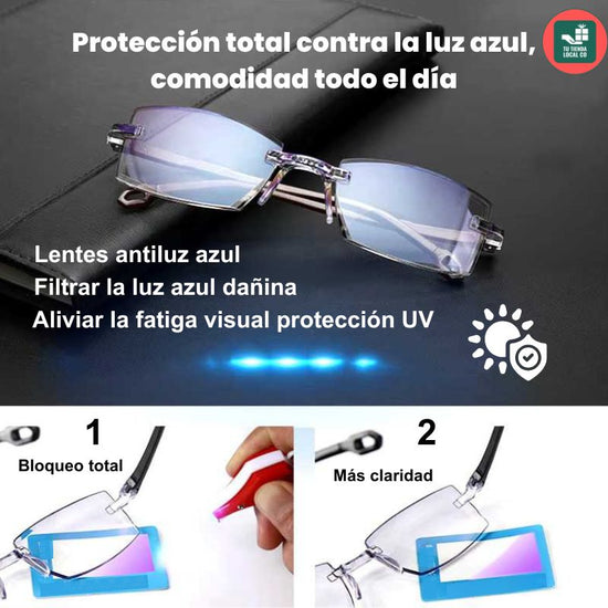 GAFAS MULTIFOCALES INTELIGENTES TR90 CON ZOOM AUTOMATICO, PROTECCION DE LUZ AZUL Y AMARILLA .