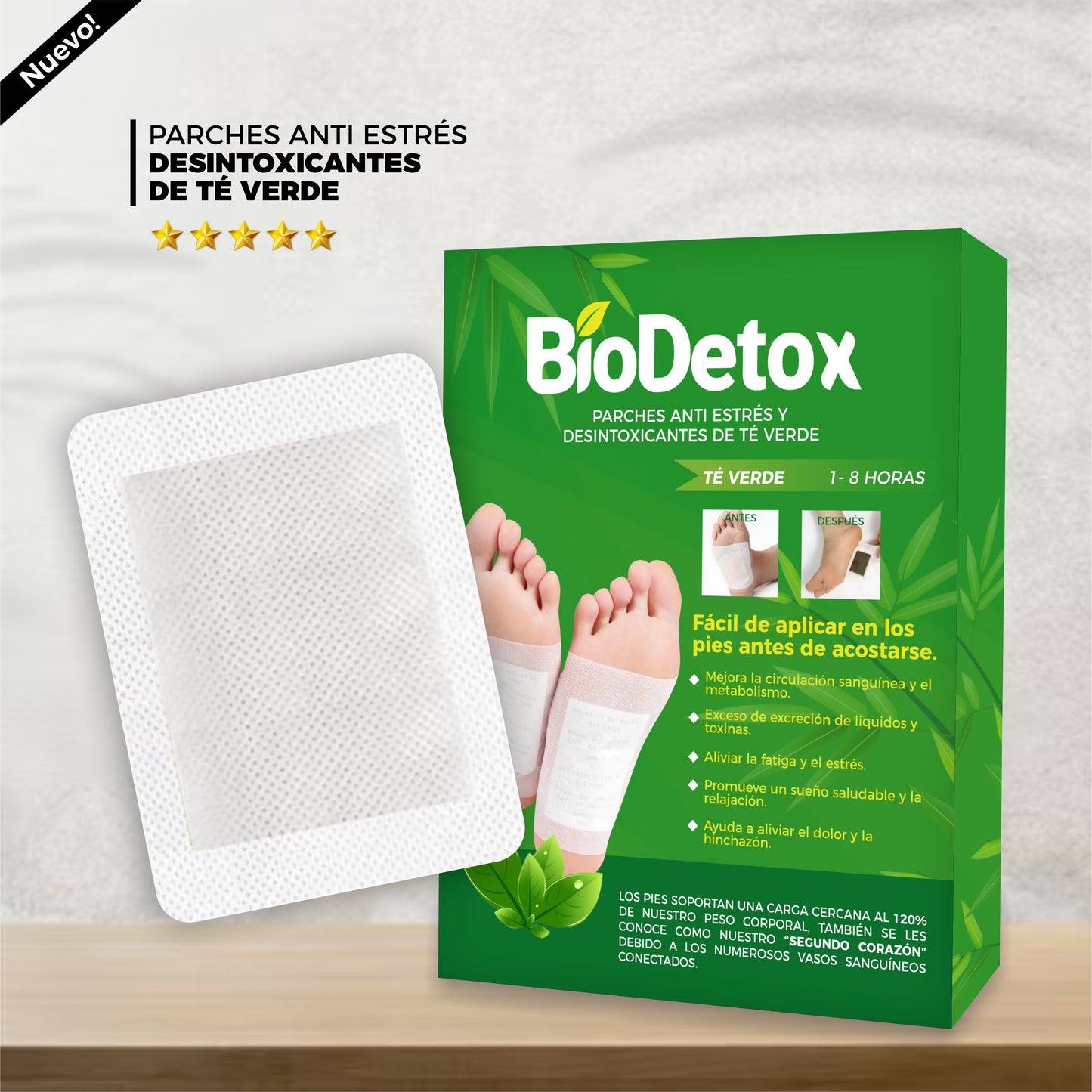 30x1 | Parches Desintoxica y Alivia dolores - BioDetox© (30 Unidades)