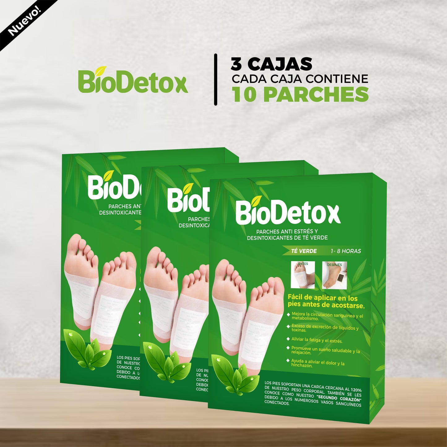 30x1 | Parches Desintoxica y Alivia dolores - BioDetox© (30 Unidades)