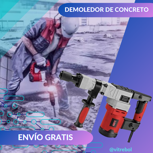 Demoledor Rotomartillo 1250 W alto impacto - incluye CINCELES