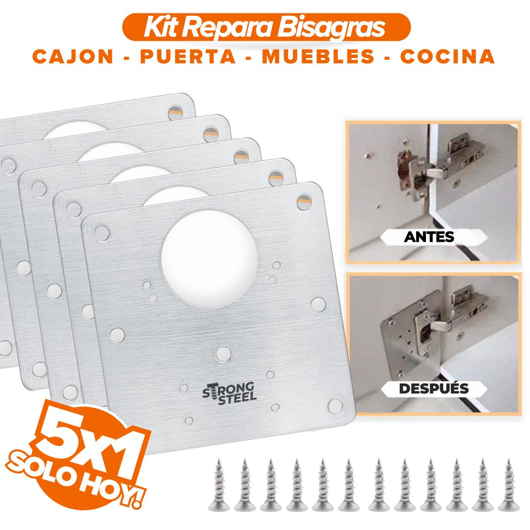 5X1 | Renueva tus Muebles Sin Esfuerzo - Reparador de Bisagras + Tornillos