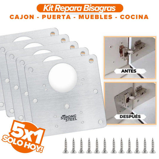 5X1 | Renueva tus Muebles Sin Esfuerzo - Reparador de Bisagras + Tornillos