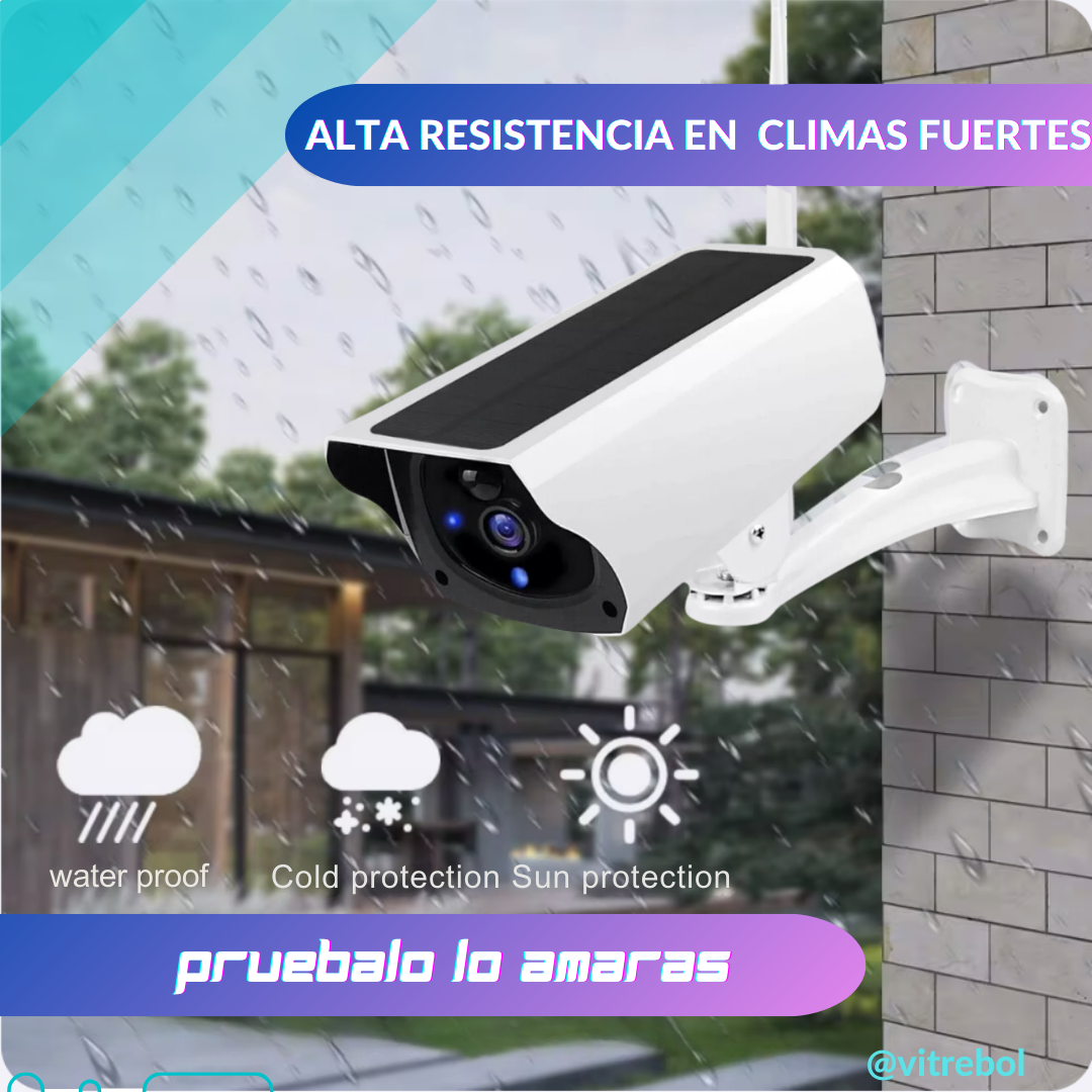 Camara de seguridad S-Mart carga con el sol y graba en full HD