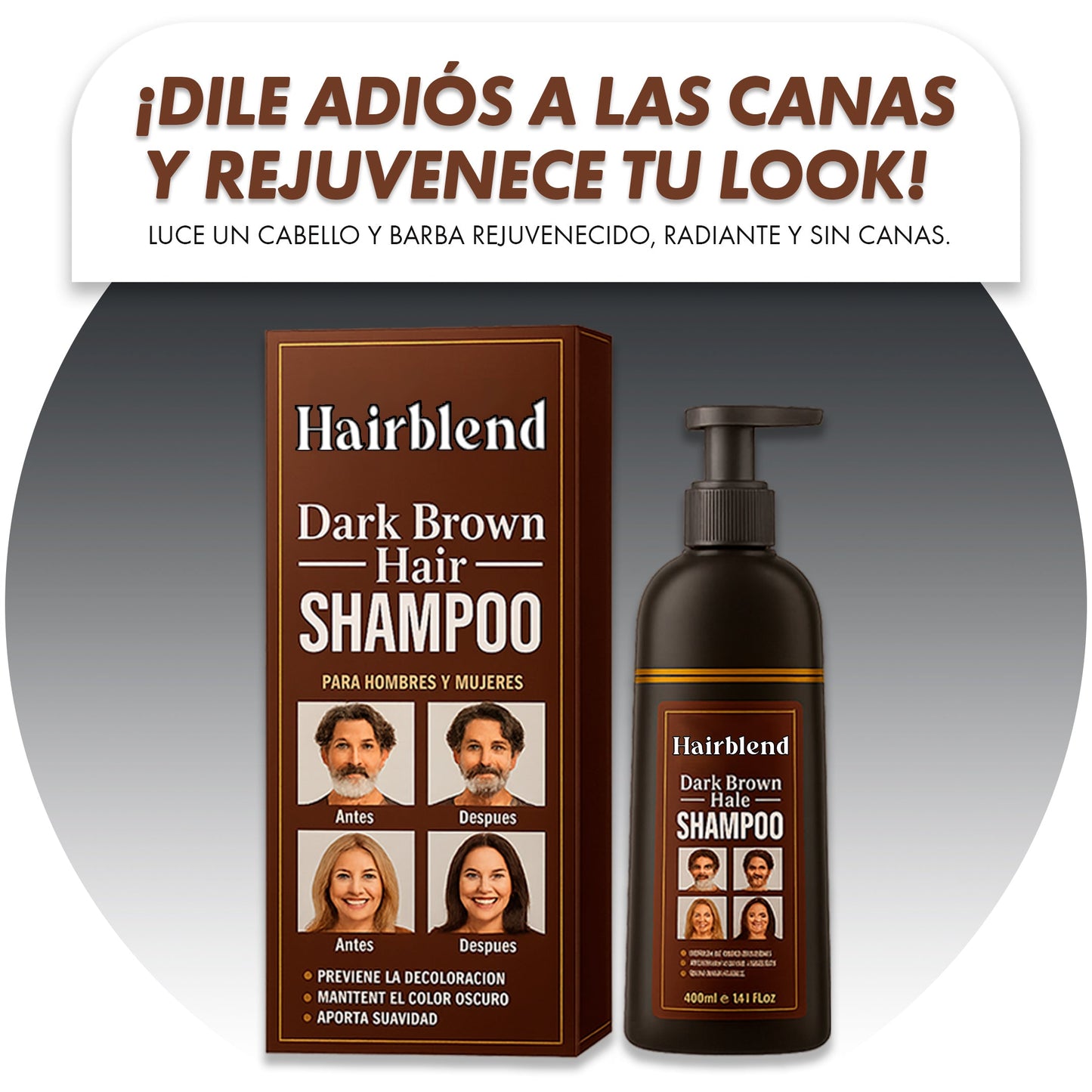 Shampoo anti canas 4 en 1