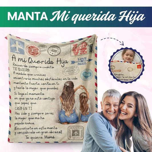 Manta para mi querida hija - Grande (1,5x2 metros)