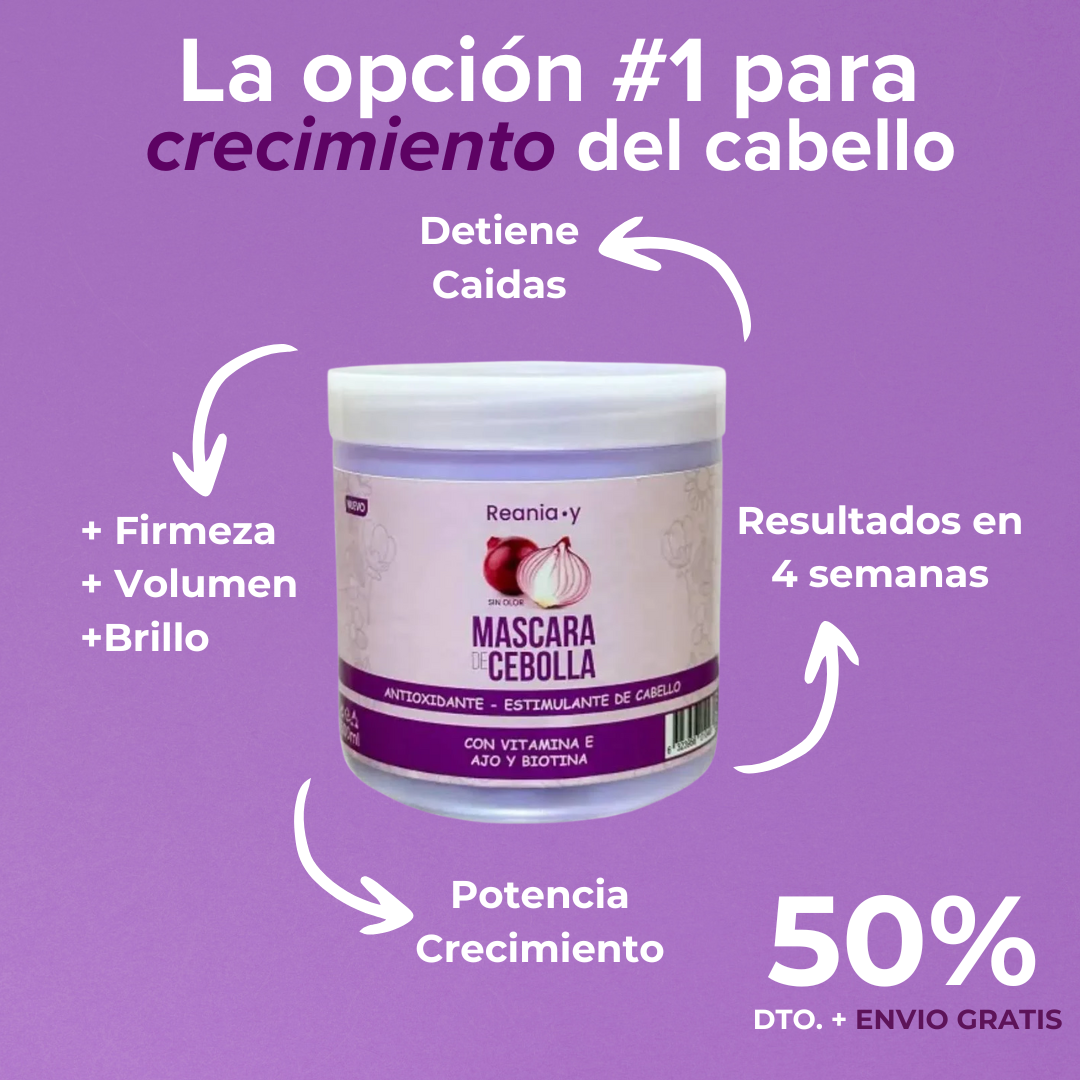 Tratamiento capilar de cebolla roja sin olor - Bioestimulante Natural