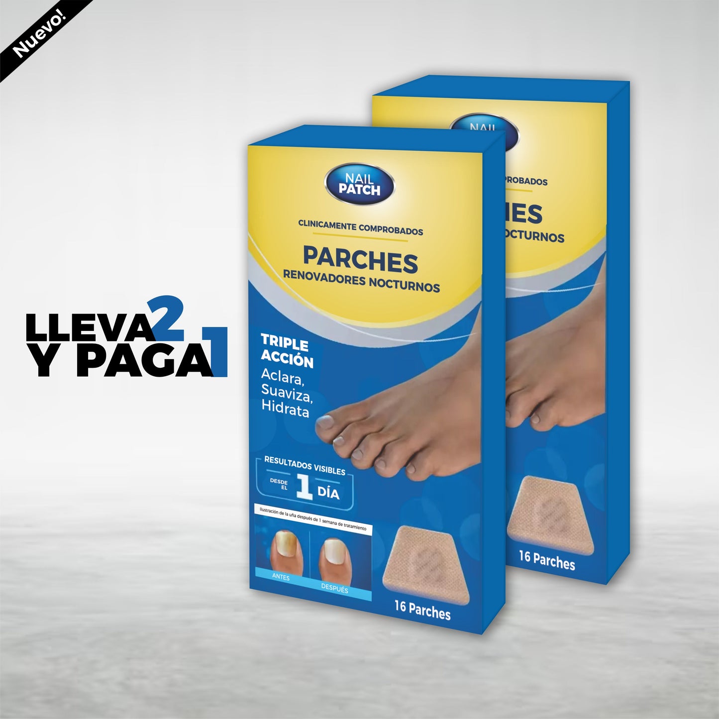 2x1 Parches AntiHongos y Regeneradores De Uñas - NailPatch®