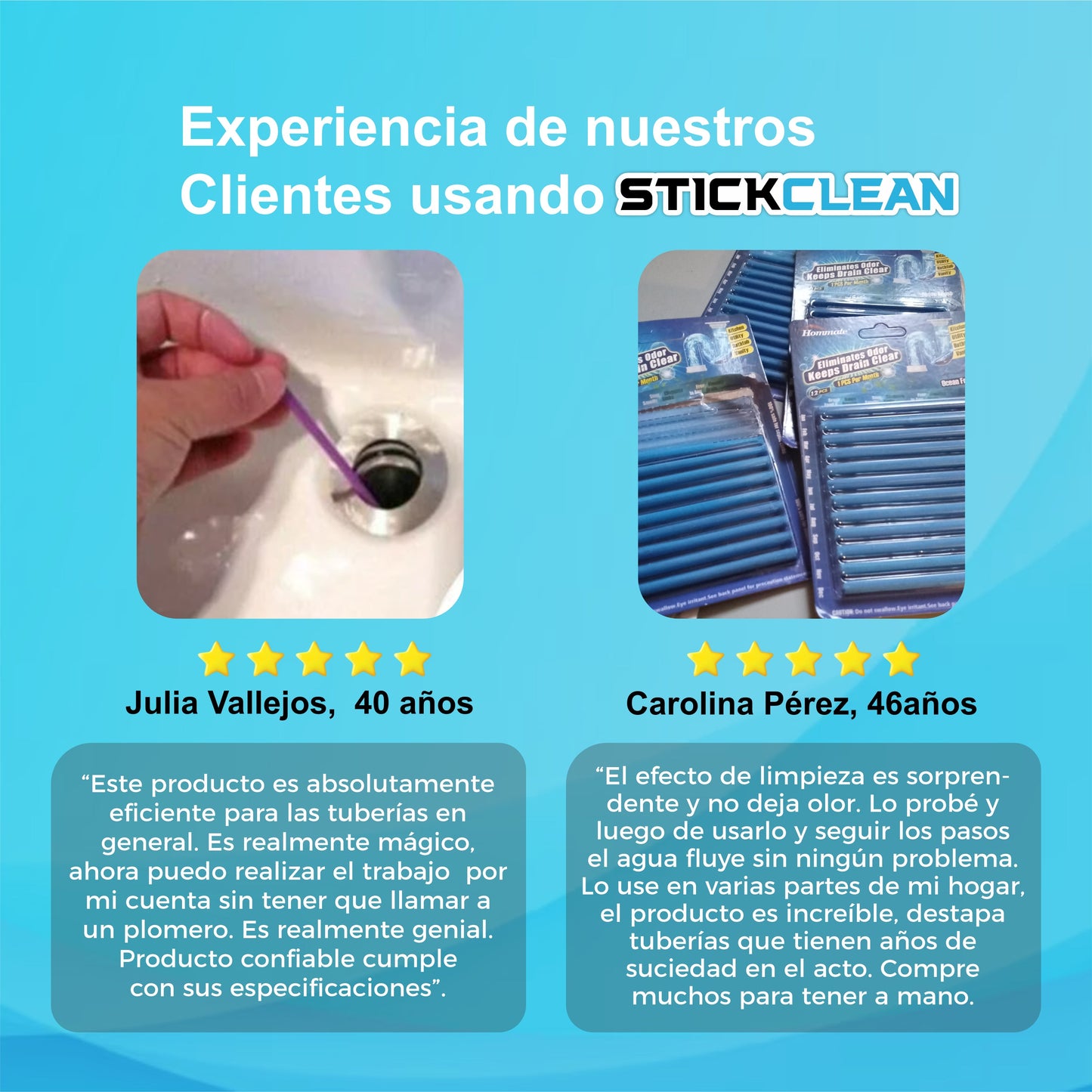 72x1 | Barras Descontaminadoras De Cañerías 3 en 1 - StickClean©