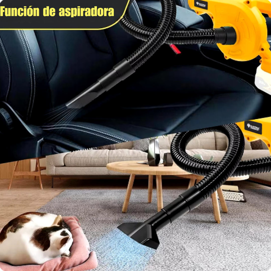 Soplador Y Aspiradora De Alta Potencia Inalámbrico 2 Baterías de 21v
