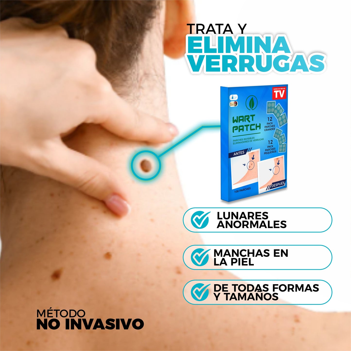72x1 | Parches Eliminadores De Verrugas - WartPatch©