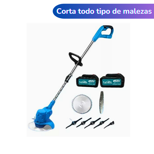 Cortadora de Pasto inalámbrico - Desmalezadora 68v con 2 Baterias.